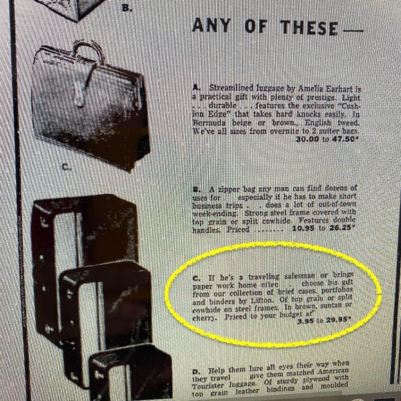 VTG I Lifton I Deep Buff Split Cowhide Leather Zipper Portfolio Underarm Case - Picture 16 of 16